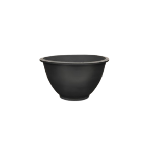 - tazza alta per gesso nera in gomma morbida