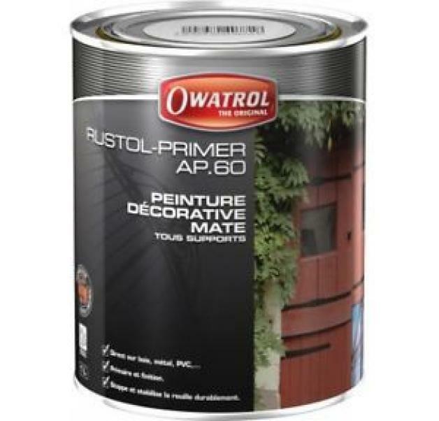 owatrol owatrol - rustol primer ap.60 fondo antiruggine nero 0.75 lt - foto 1
