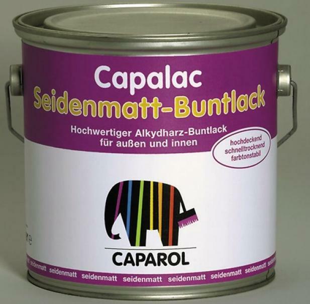 caparol caparol - capalac seidenmatt-buntlack bianco 0,75 litri smalto sintetico alta qualita' per ferro e legno finitura satinata - foto 1