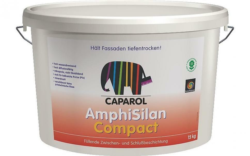 caparol caparol - amphisilan compact 15 lt pittura riempitiva per facciate storiche, intonaci esterni e interni a calce e bastardi - foto 1