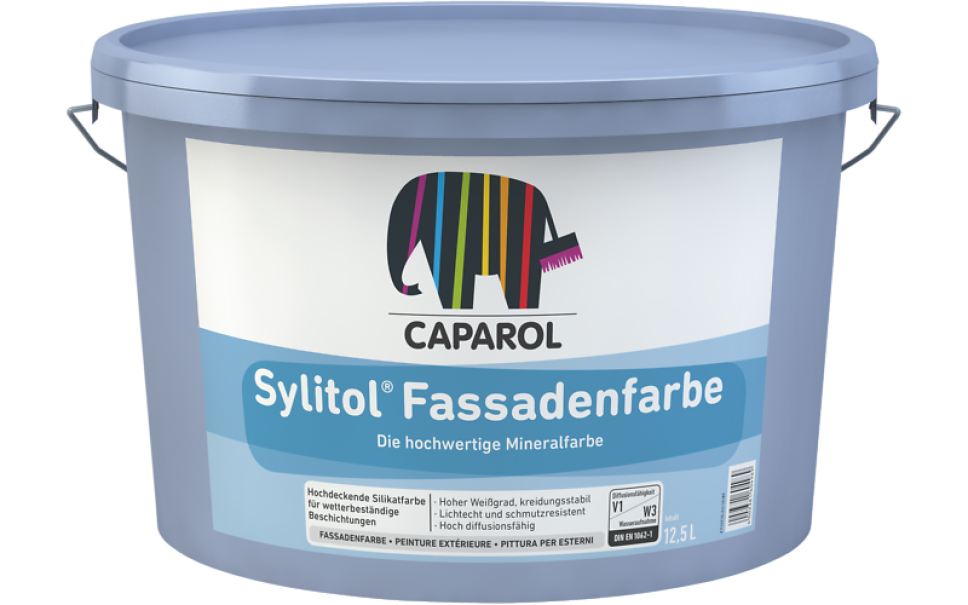 caparol caparol - sylitol fassadenfarbe bianco 12,5 lt pittura per facciate - foto 1