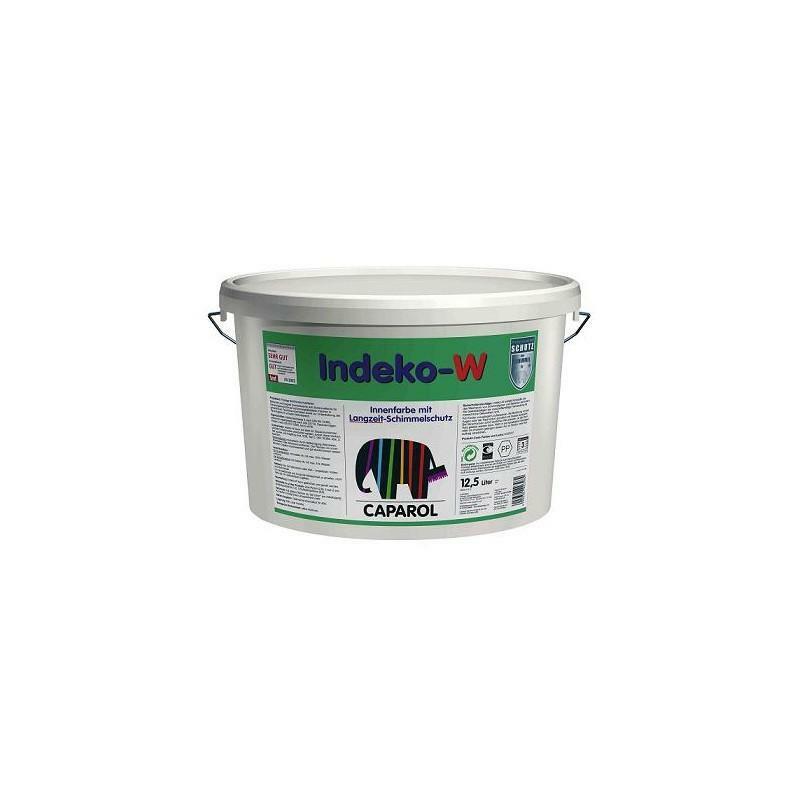 Secchio di pittura opaca antimuffa per interni Caparol Indeko W bianco alta copertura