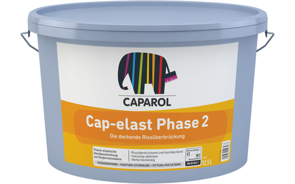 Secchio pittura elastomerica Caparol Cap-elast Phase 2 Base 1 10 litri per facciate esterne