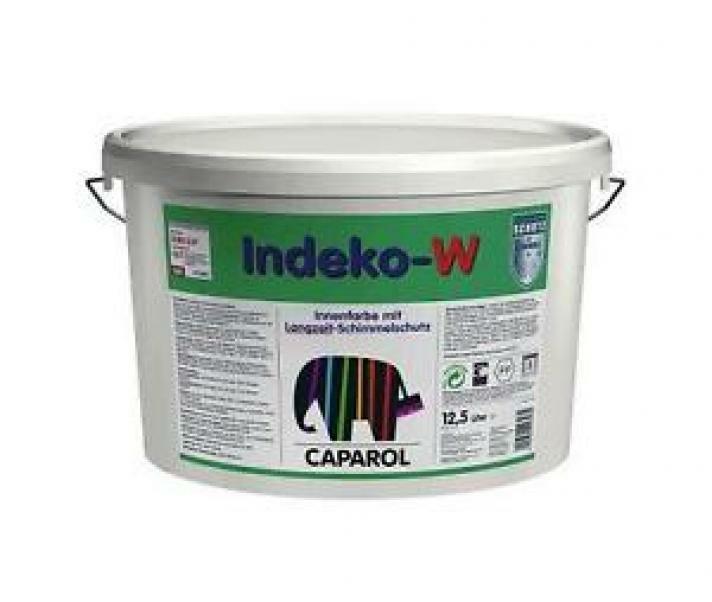 caparol caparol indeko w bianco 12.5 lt pittura opaca speciale con elevata azione preservante del film da muffe e parassiti dei muri - foto 1