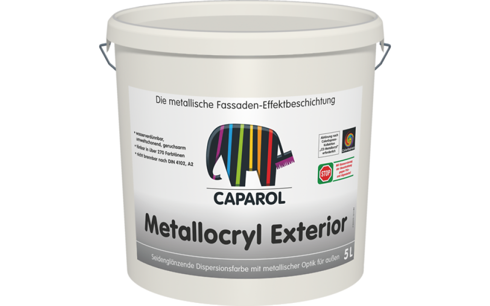 caparol caparol - metallocryl exterior 5 lt pittura decorativa - foto 1