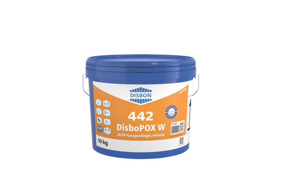 Secchio smalto epossidico bicomponente Caparol DisboPOX W 442 10 kg per pavimenti interni rinforzato fibra di carbonio