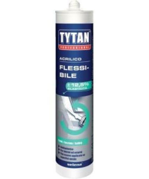 Cartuccia sigillante acrilico flessibile TYTAN Professional da 300 ml per edilizia interni ed esterni