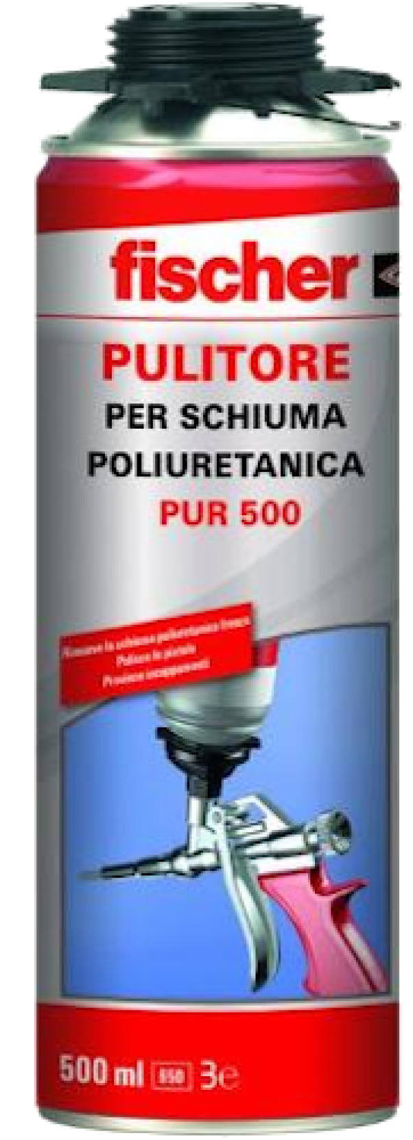 fischer fischer - pulitore per schiuma poliuretanica e pistole pur500 - foto 1