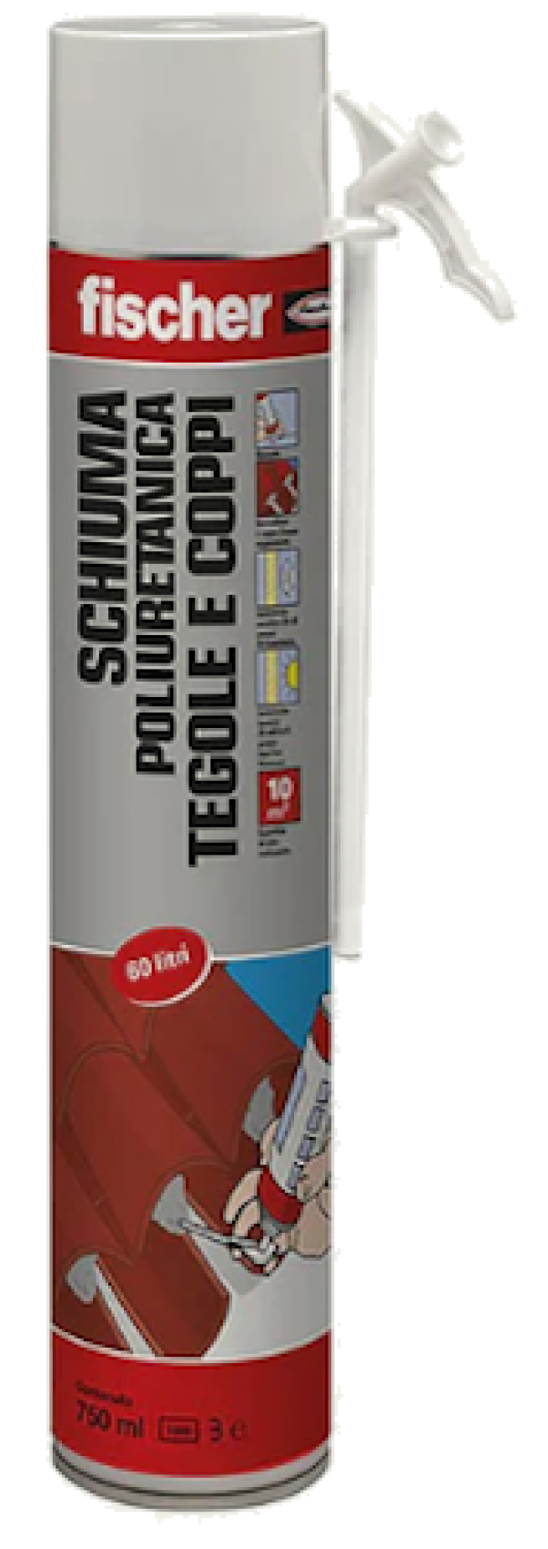 FISCHER - SCHIUMA POLIURETANICA PER COPPI E TEGOLE 750ML