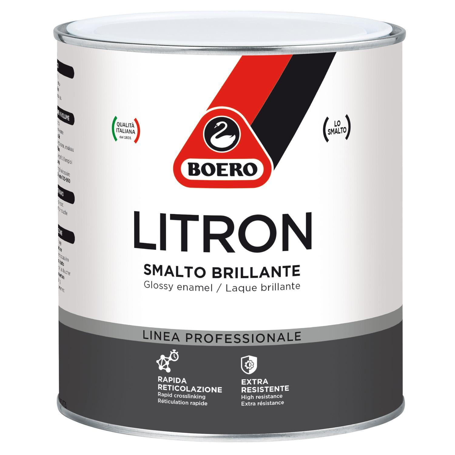 boero boero - litron smalto brillante colore marrone scuro per legno e ferro lt 0.75 - foto 1