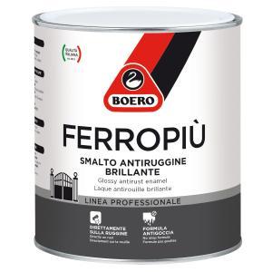 - ferropiù smalto antiruggine brillante  lt 0,75 marrone