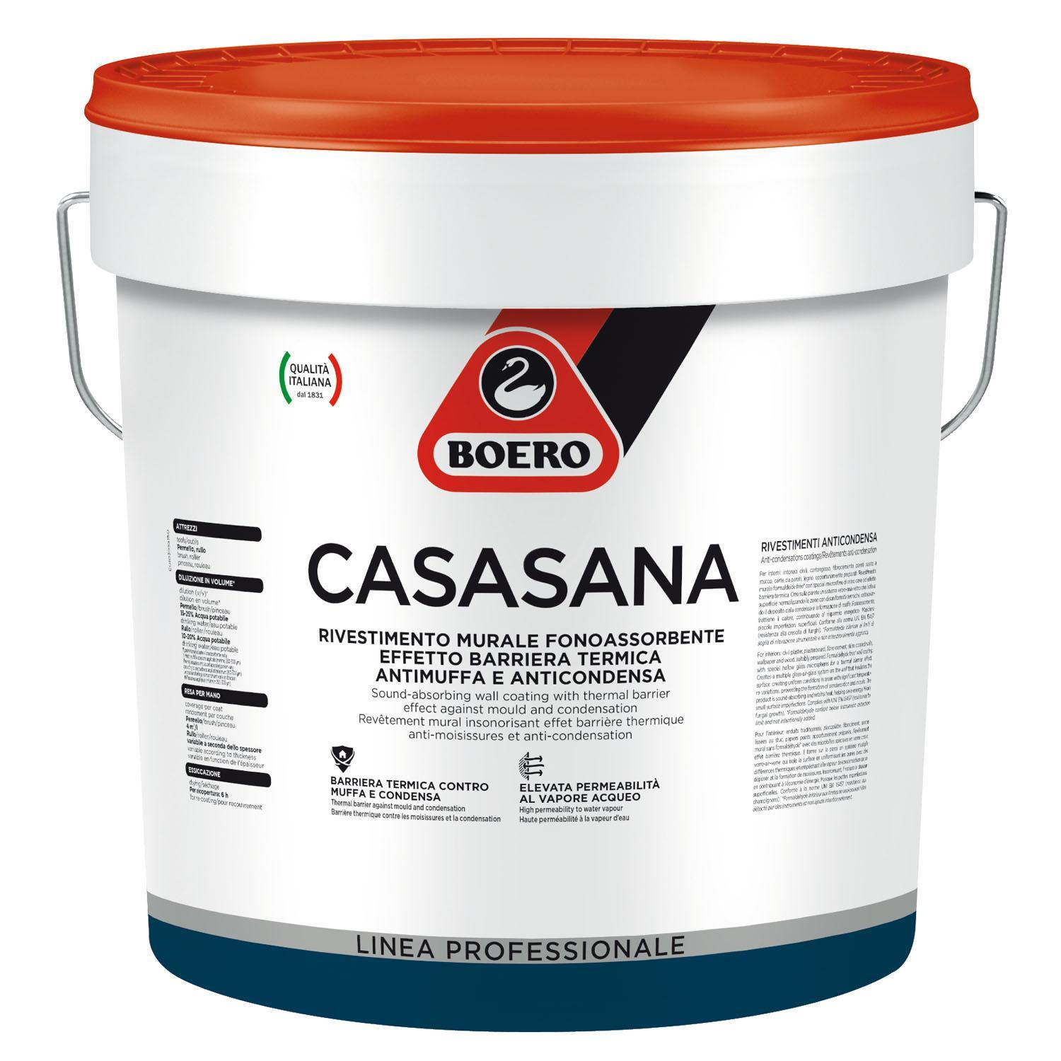 boero boero - casasana anticondensa rivestimento murale ad alta traspirabilita' per interni, termoisolante, anticondensa, elevato potere antimuffa e fonoassorbente lt 14 - foto 1