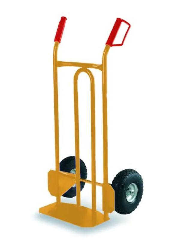 carrello manuale professionale in acciaio verniciato con manopole rosse Svelt per trasporto materiali pesanti