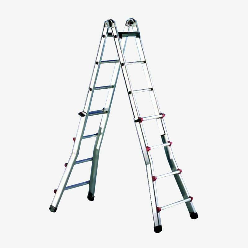 scala telescopica in alluminio professionale Svelt 7 piu00f9 7 gradini immagine prodotto