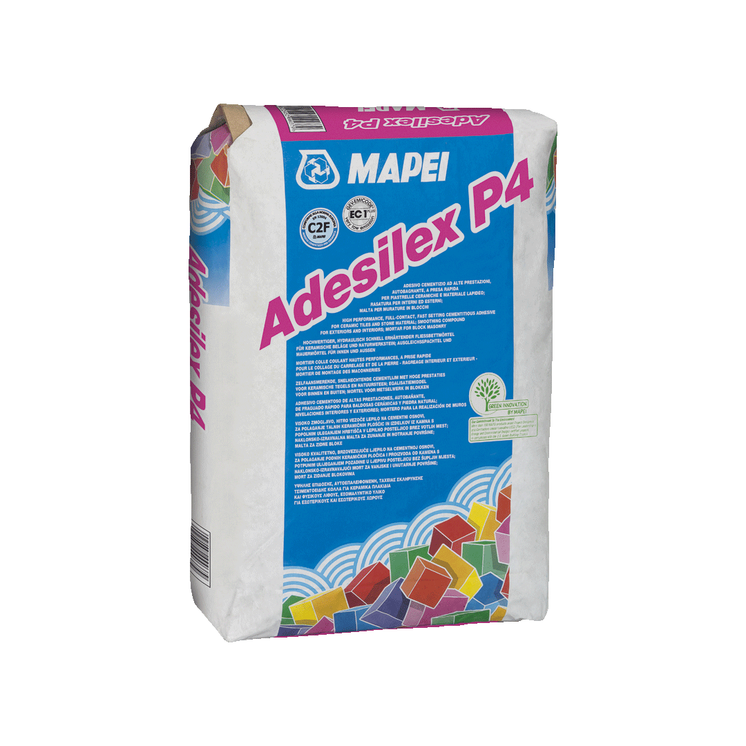 sacco mapei adesilex p4 adesivo cementizio rapido grigio 25 kg per pavimenti ceramici e rasature