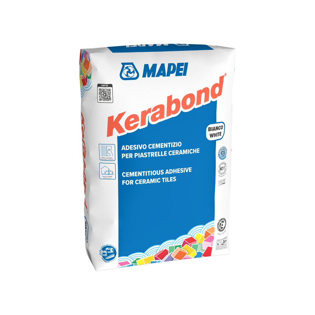 mapei mapei - kerabond adesivo cementizio grigio per piastrelle e mosaici 25 kg - foto 1