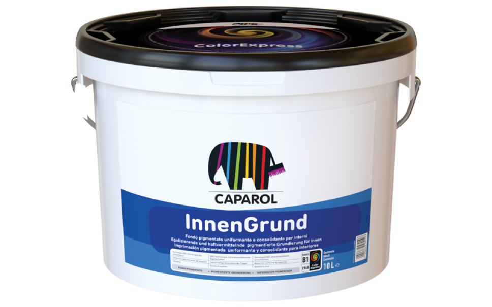 Secchio di fondo pigmentato uniformante Caparol InnenGrund bianco 5 litri per interni tecnologia EBS