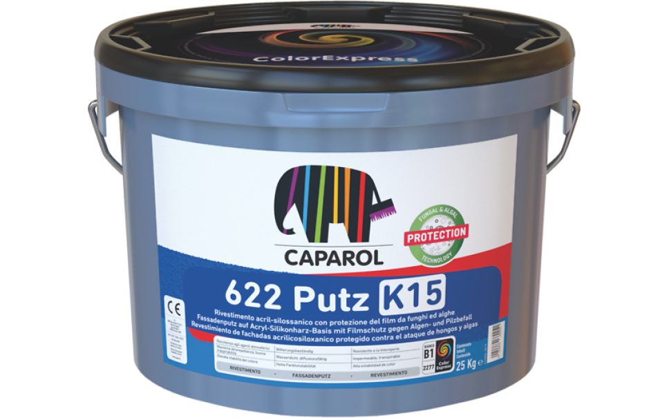 secchio Caparol 622 Putz K15 Base 3 rivestimento acril silossanico 4 9 kg