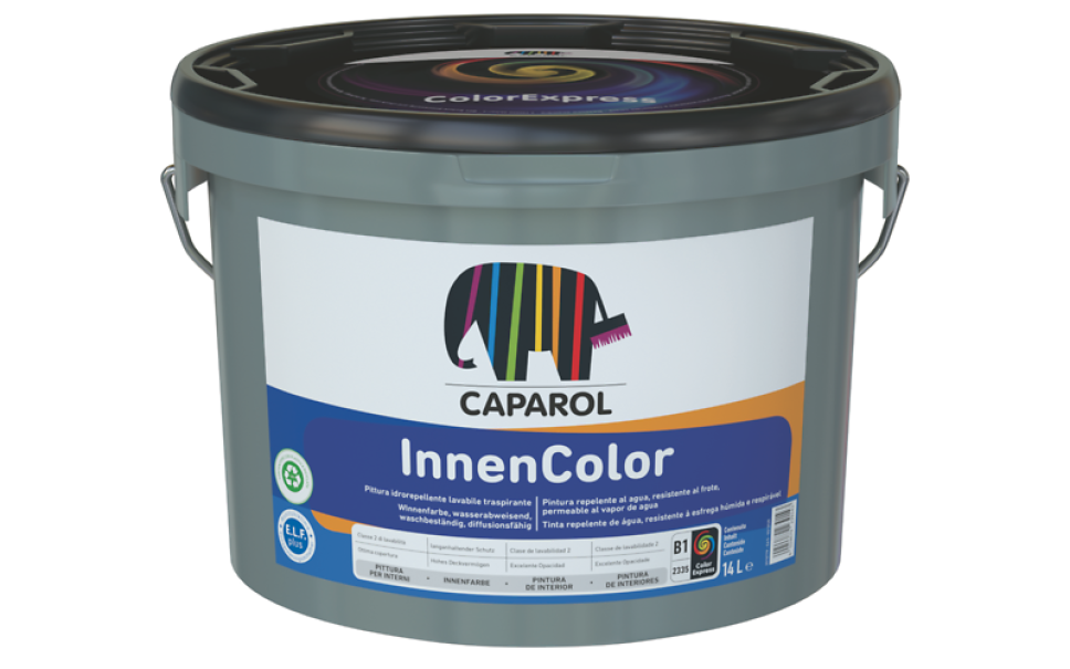 Secchio di pittura lavabile traspirante Caparol InnenColor bianco 14 litri per interni