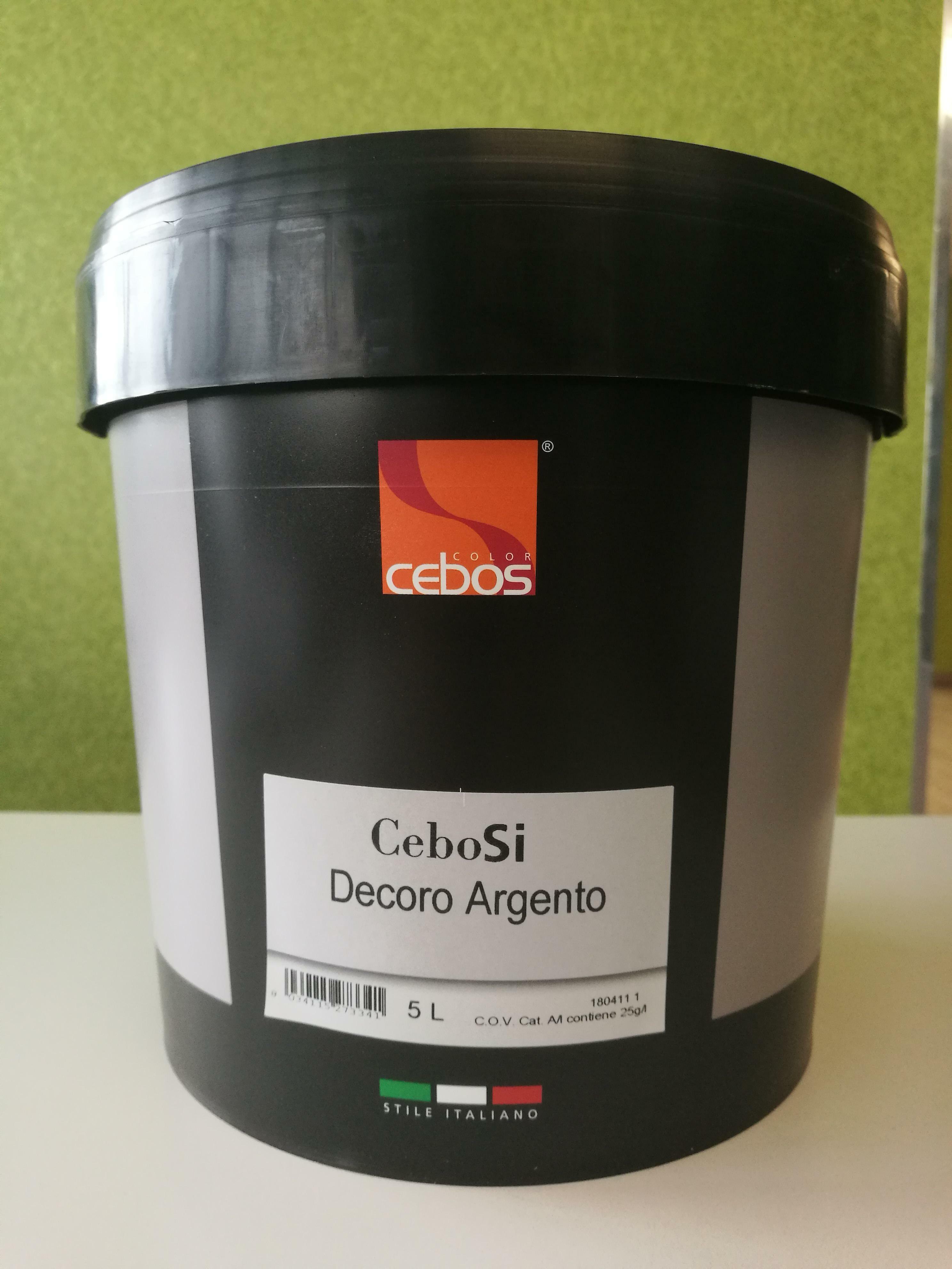 cebos cebosi decoro argento 5 lt finitura con riflessi oro e argento - foto 2