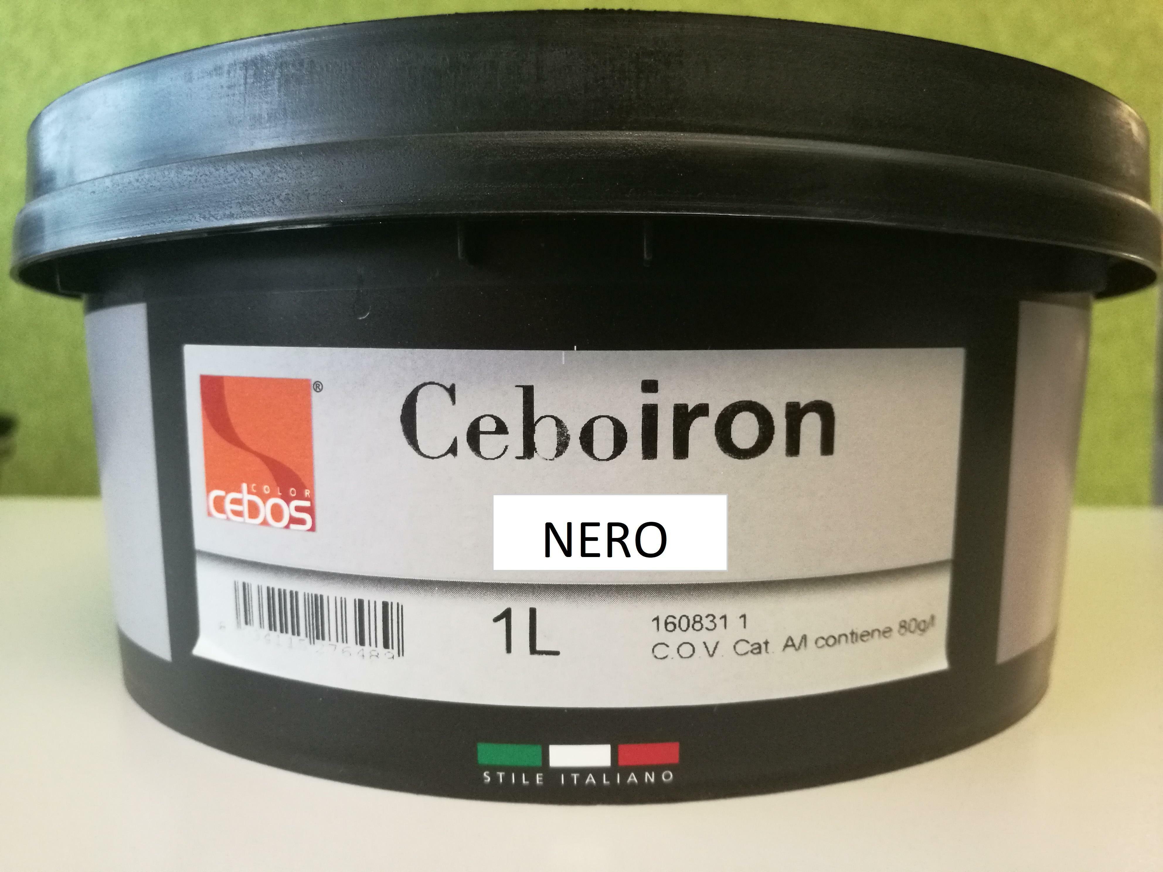 cebos cebos - ceboiron nero 1 lt finitura effetto micaceo e perlescente - foto 1