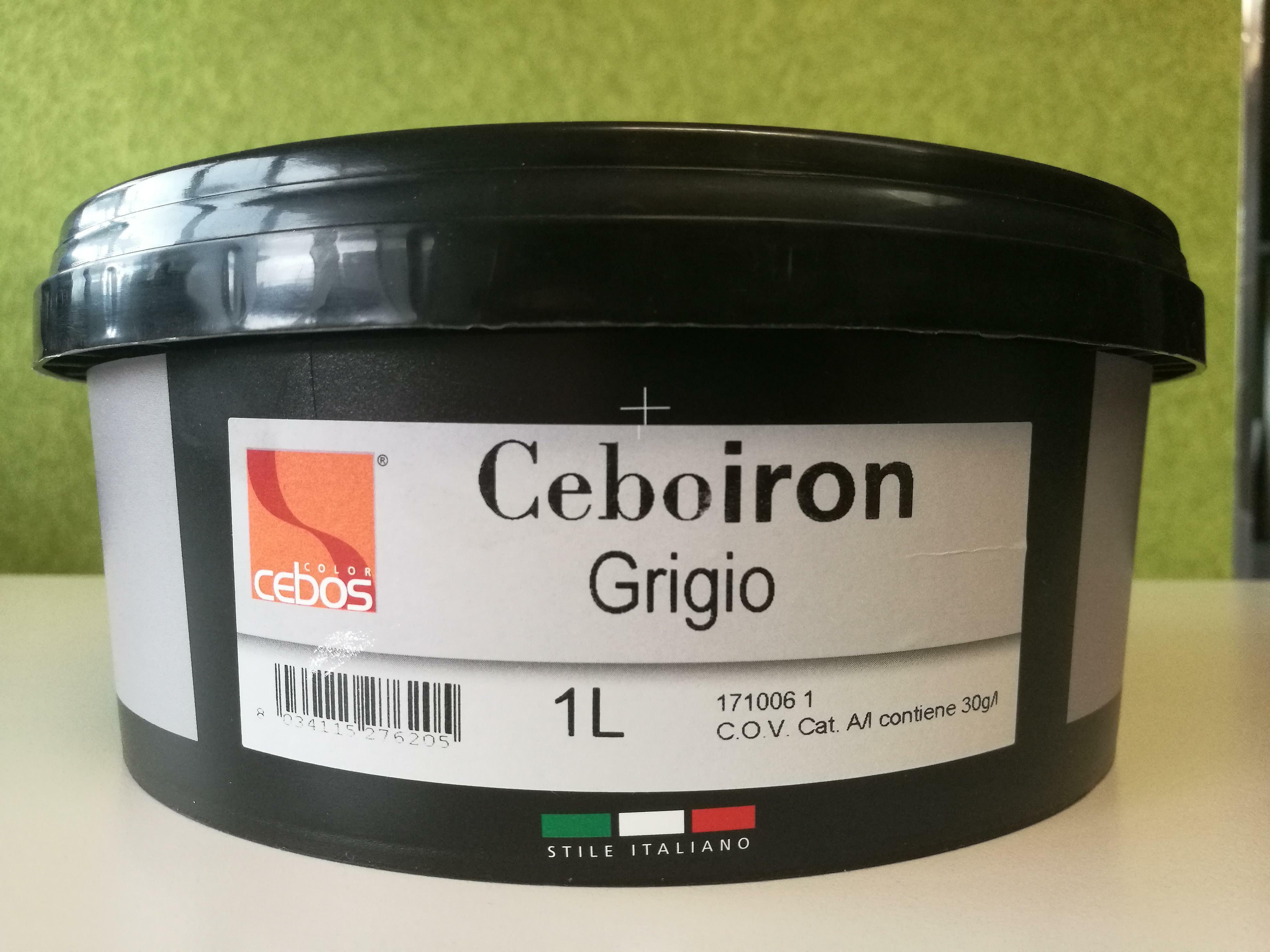 cebos cebos - ceboiron grigio 2,5 lt finitura acrilica all'acqua decorativa - foto 1