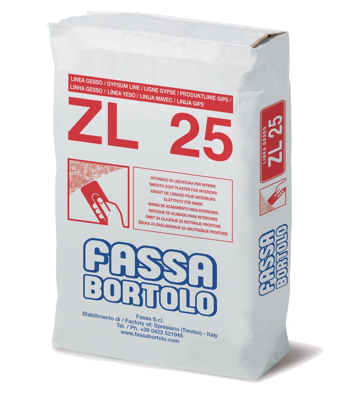 intomaco di lisciatura fassa bortolo zl 25 per interni sacco 25 kg