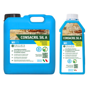 Consolidante protettivo acril silossanico  consacril sil a emulsione acquosa 5 litri