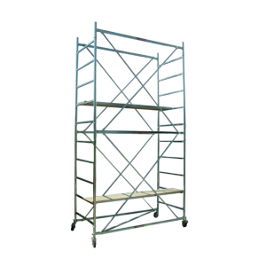 Trabattello professionale acciaio zincato  grim eu75 altezza 3.7 metri base 0.75x1.65 metri con piano lavoro