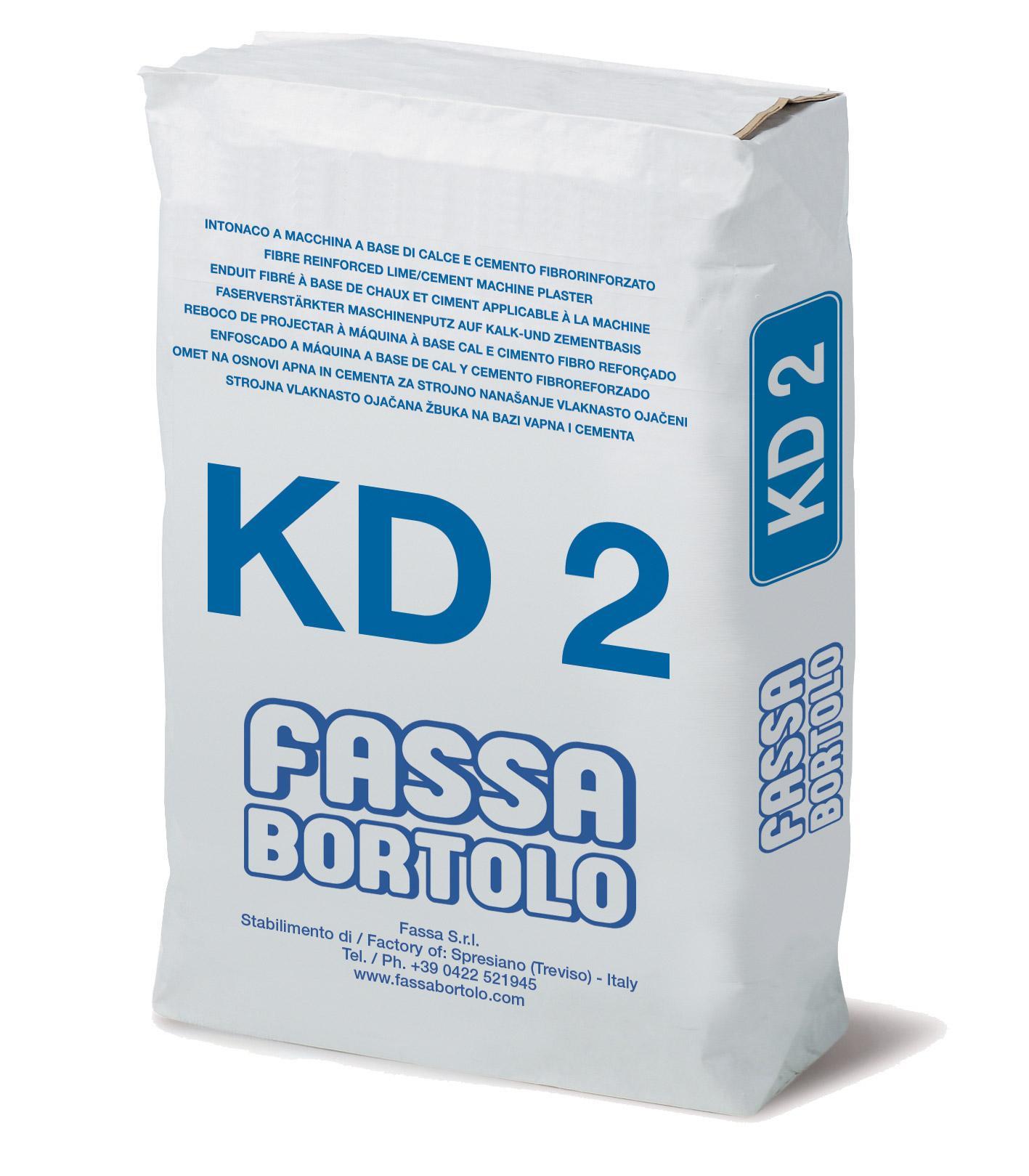 sacco intonaco fibrato a base calce cemento fassa kd 2 25 kg per applicazione interna ed esterna