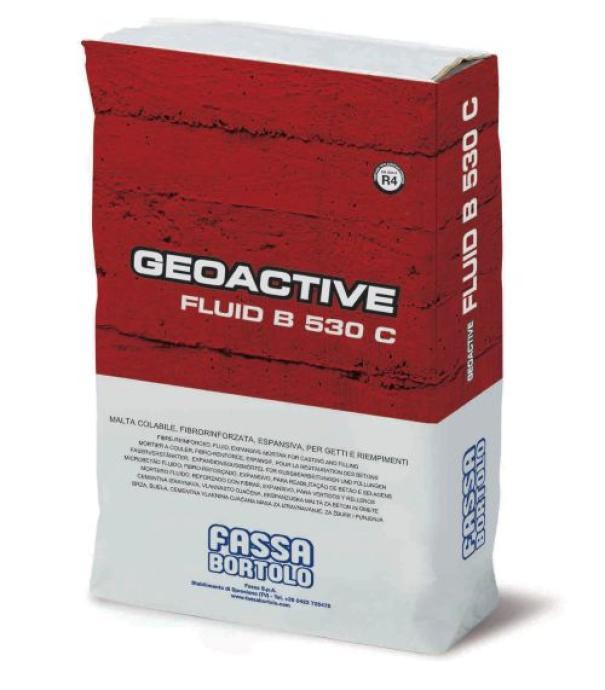 sacco malta cementizia geoactive fluid b 530 c fassa bortolo 25 kg premiscelata grigia