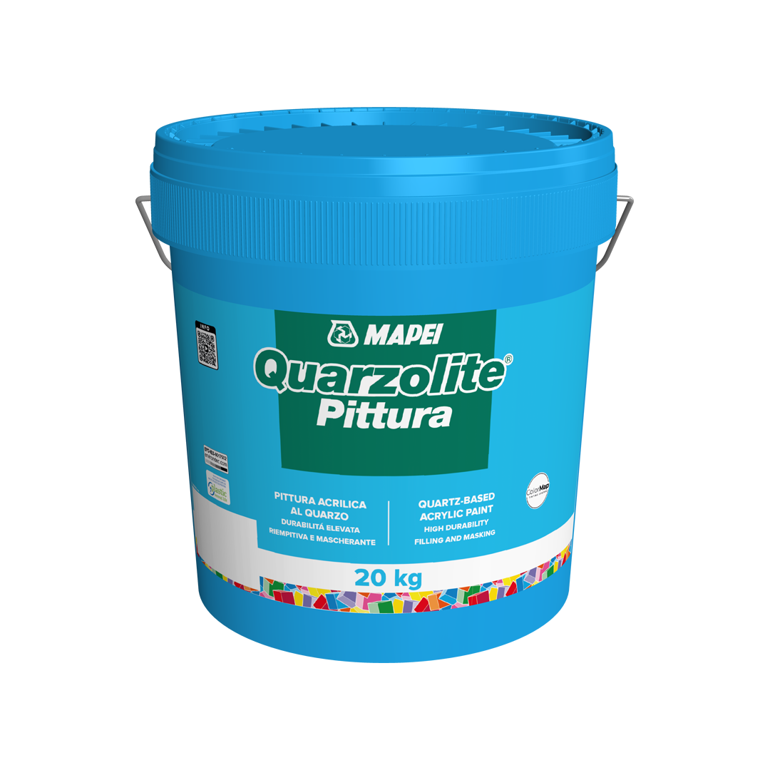 pittura acrilica al quarzo Mapei Quarzolite per interni ed esterni confezione 20 kg