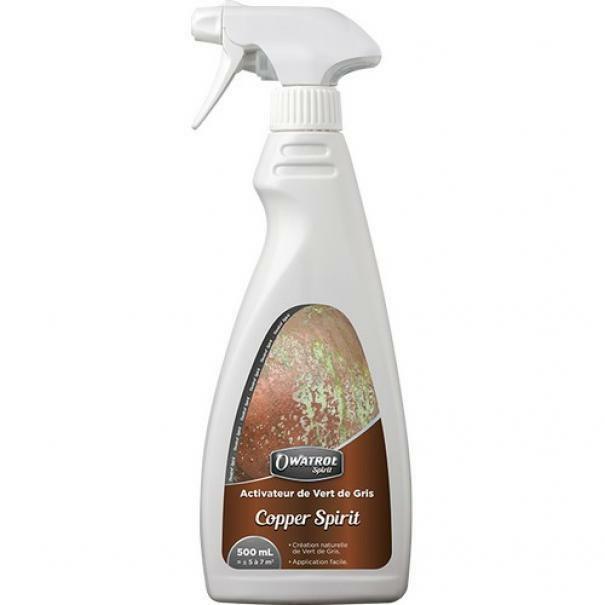 flacone spray di attivatore ossido verde Owatrol Copper Spirit da 500 ml per decorazioni