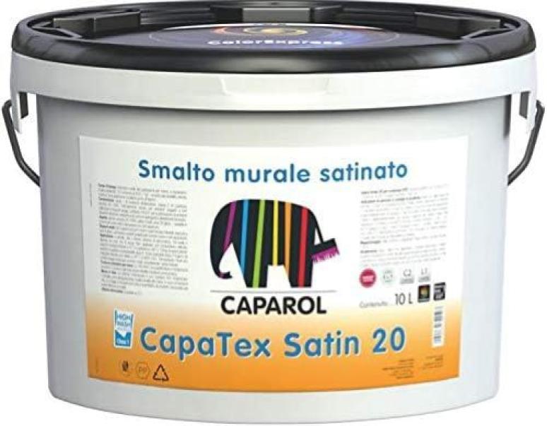 caparol caparol - capatex satin 20 bianco/base 1 lt 1 idrosmalto murale satinato per interni - foto 1
