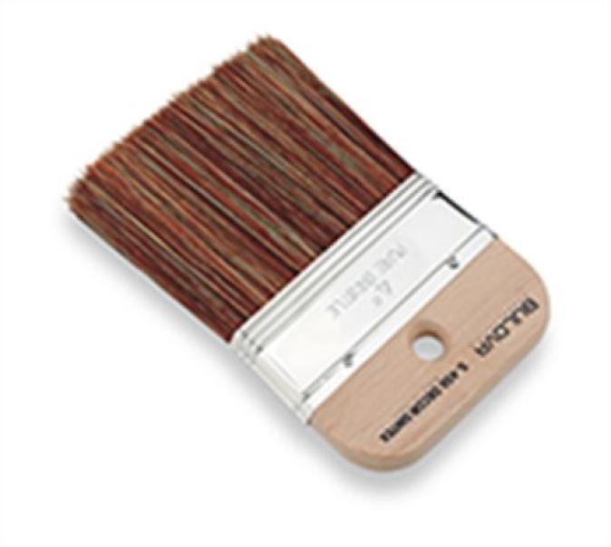 pennello piatto professionale bulova setole miste manico legno per verniciatura