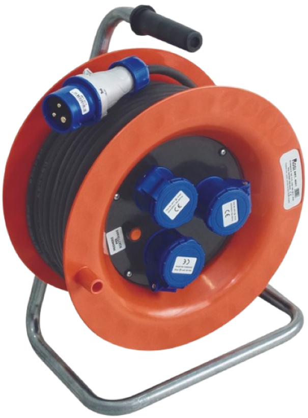 avvolgicavo industriale mac prese cee 30 metri professionale resistente per cantieri e officine