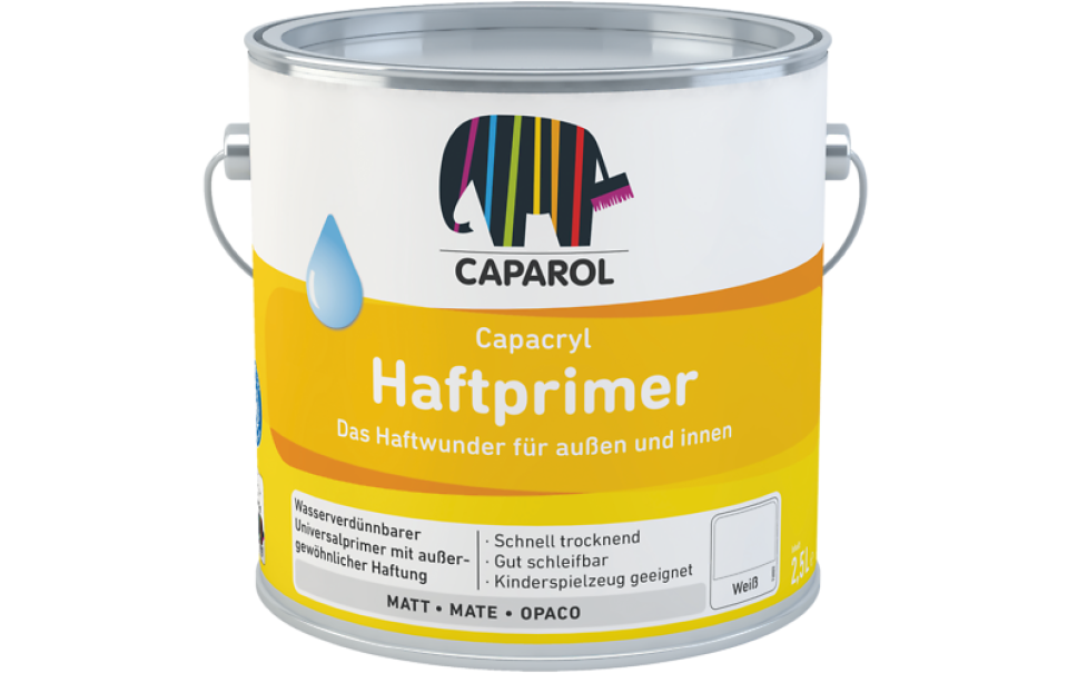 caparol caparol - capacryl haftprimer bianco 0,75 lt fondo acrilico universale - foto 1