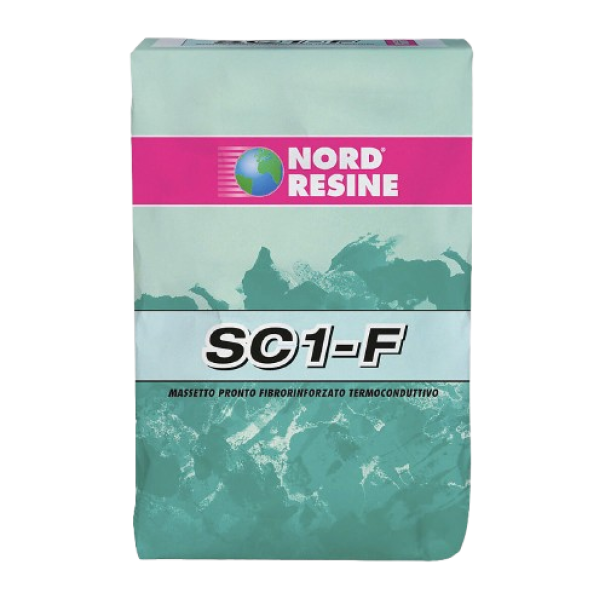 sacco di massetto cementizio fibrorinforzato Nord Resine SC 1 F 25 kg per pavimenti radianti e sottofondi professionali