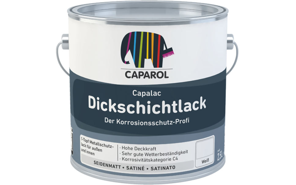 caparol caparol - cex capalac dickschichtlack base bianca smalto antiruggine - foto 1