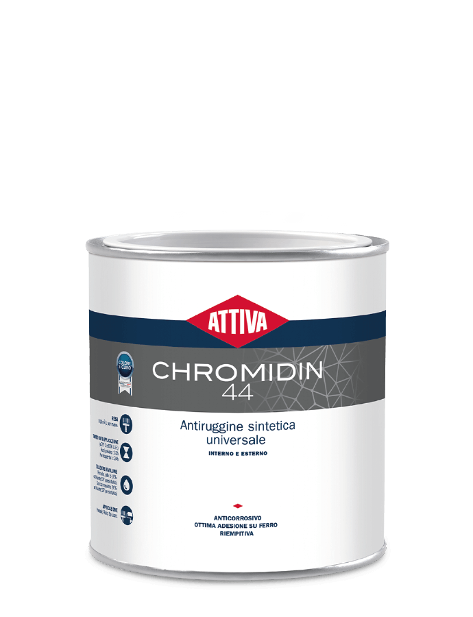 attiva attiva - chromidin44 antiruggine rosso ossido lt 2.5 - foto 1