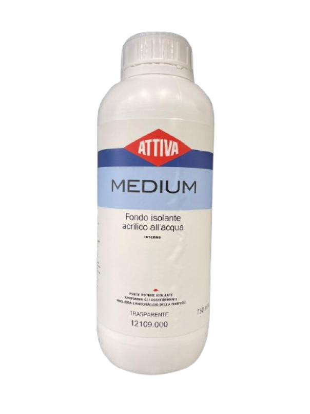 Fondo isolante acrilico allacqua Attiva Medium confezione 0 75 litri per interni