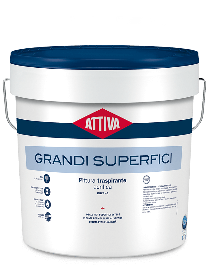 attiva attiva - grandi superfici pittura traspirante bianca lt 5 - foto 1