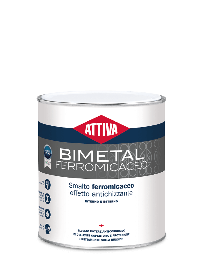 attiva attiva - bimetalferromicaceo smalto base grana media grigio nat.11 lt 0.75 - foto 1
