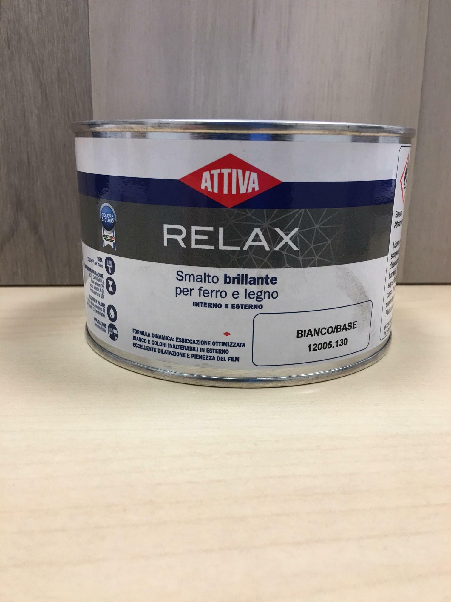attiva attiva - relax smalto al solvente lucido bianco/base 030 0,375 lt - foto 1