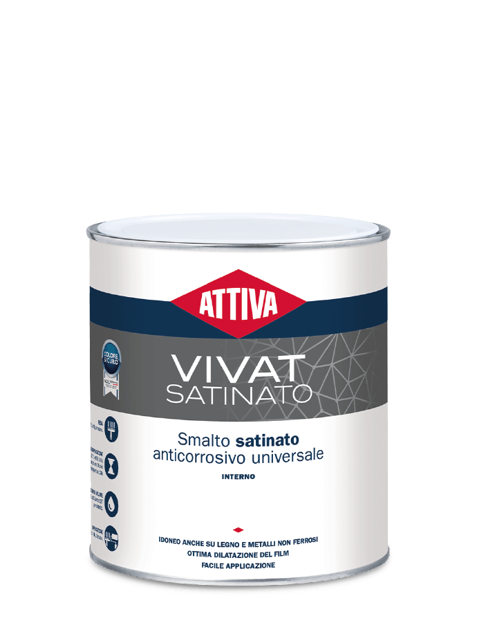attiva attiva - vivat satinato smalto bianco lt 2.5 - foto 1
