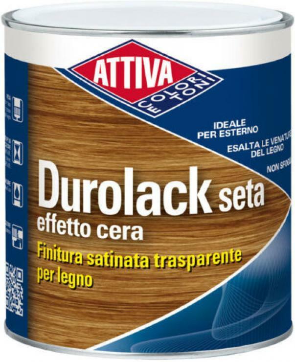 finitura cerata satinata per legno durolack seta attiva confezione 5 litri noce biondo