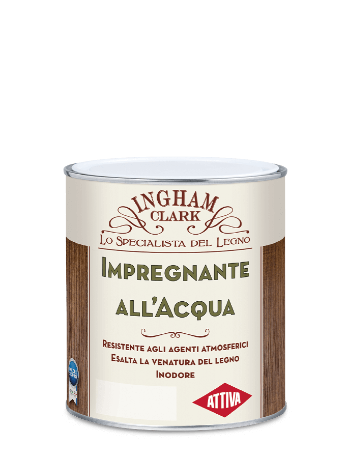 impregnante allacqua per legno attiva ingham clark noce antico confezione da 0.750 litri