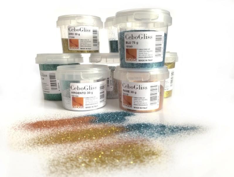 Additivo glitter blu Cebos 75 grammi per finiture decorative murali effetto brillante