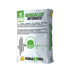 Intonaco traspirante naturale kerakoll geocalce 25 kg per restauro certificato