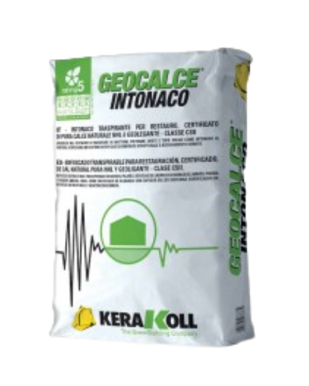Immagine sacco intonaco naturale traspirante Kerakoll Geocalce da 25 kg per restauro